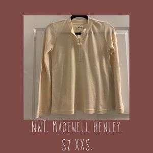 NWT Madewell Waffle Knit Henley